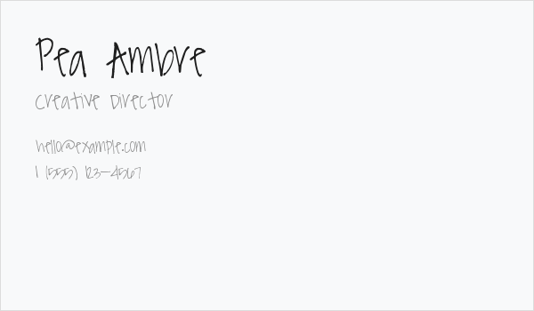 Pea Ambre Business Card
