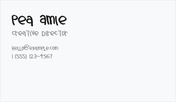 Pea Amie Business Card