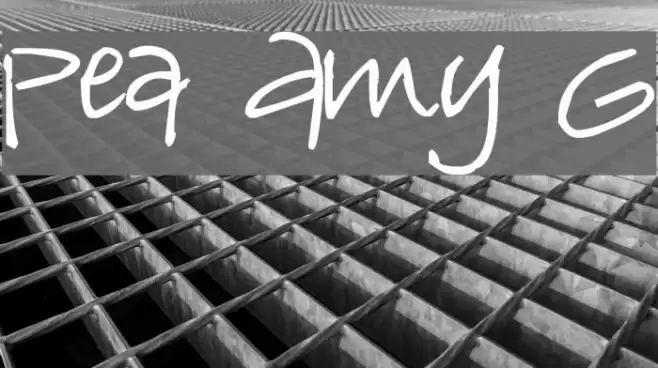 Pea Amy G Font examples