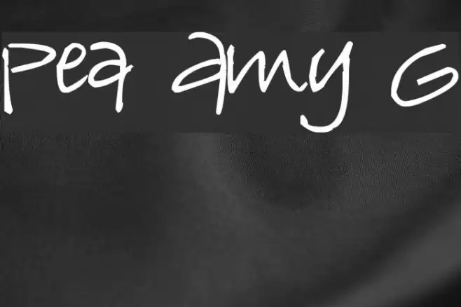 Pea Amy G Font examples