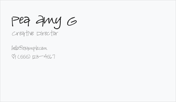 Pea Amy G Business Card