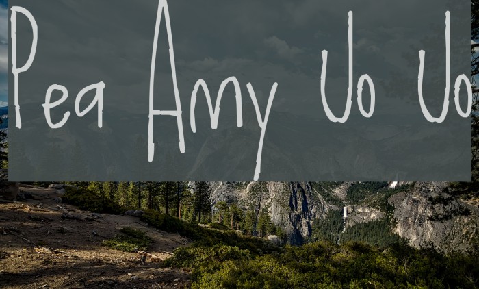Pea Amy Jo Jo Font examples
