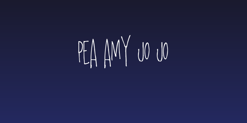 Pea Amy Jo Jo Social Header