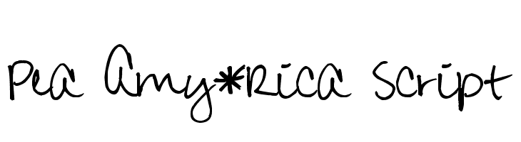 Pea Amy*Rica Script Font