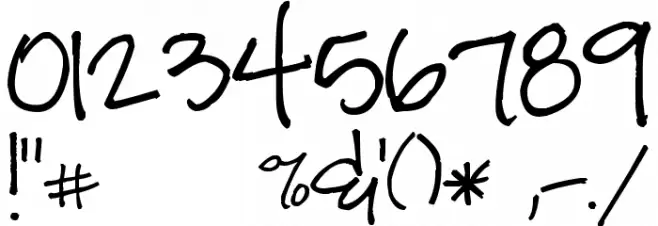 Pea Amy*Rica Script Font OTHER CHARS