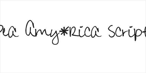 Pea Amy*Rica Script Logo