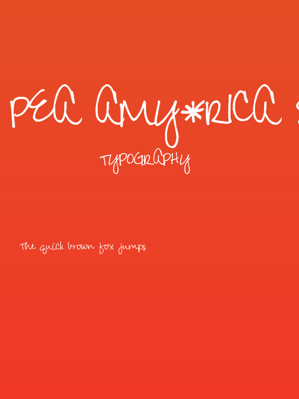 Pea Amy*Rica Script Poster