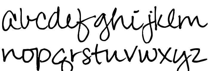 Pea Amy*Rica Script Font LOWERCASE