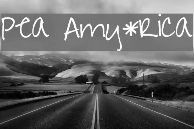 Pea Amy*Rica Font examples