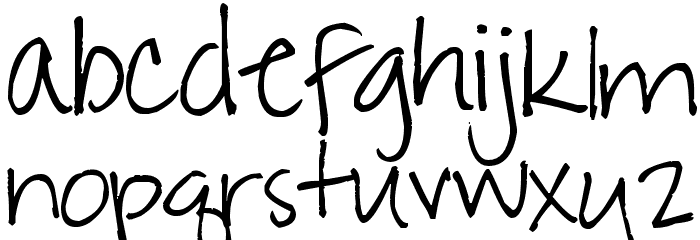 Pea Amy*Rica Font LOWERCASE
