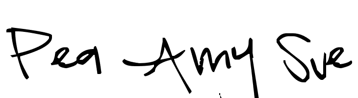 Pea Amy Sue  font caratteri gratis
