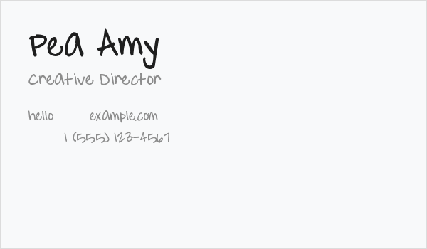 Pea Amy Business Card