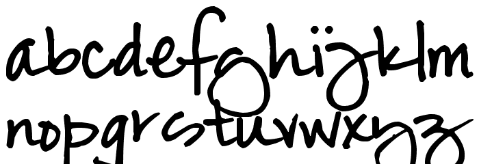 Pea Anderson Font LOWERCASE