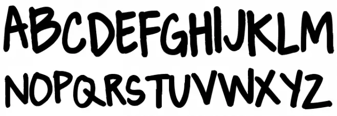 Pea Angedawn Schriftart Groß
