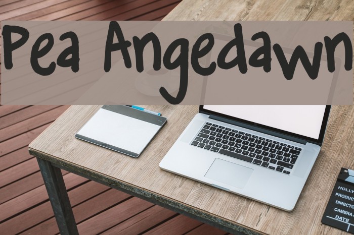 Pea Angedawn Font examples