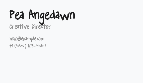 Pea Angedawn Business Card