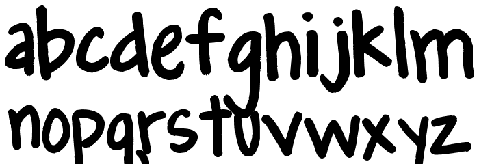 Pea Angedawn Font LOWERCASE