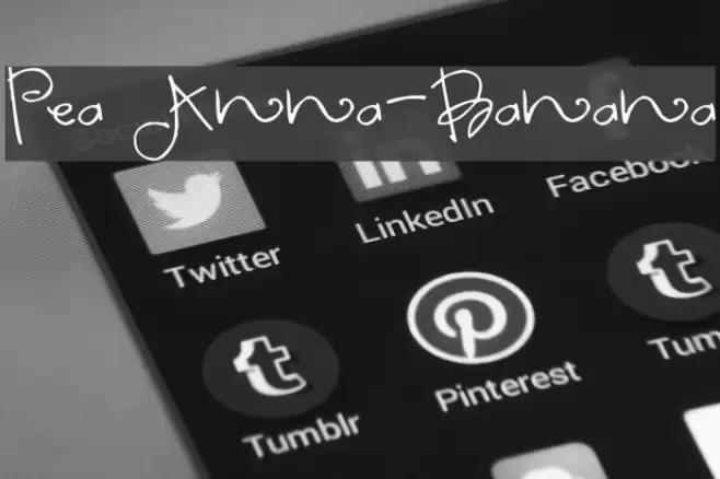 Pea Anna-Banana Font examples