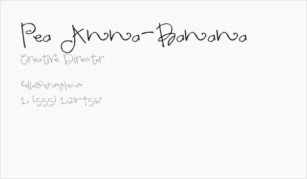 Pea Anna-Banana Business Card