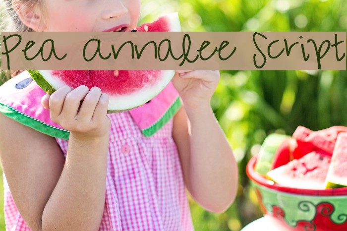 Pea Annalee Script Font examples