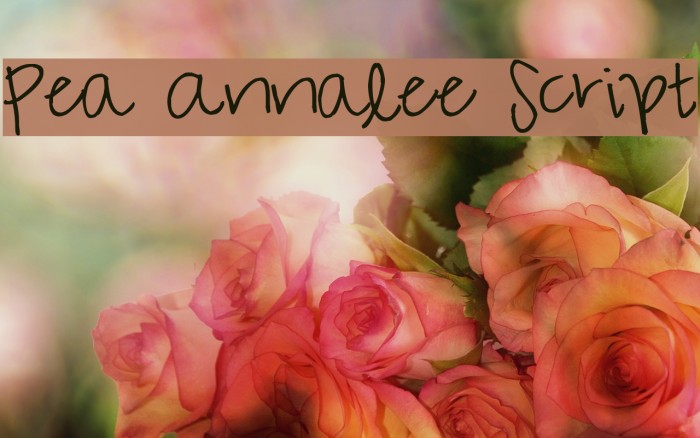 Pea Annalee Script Font examples