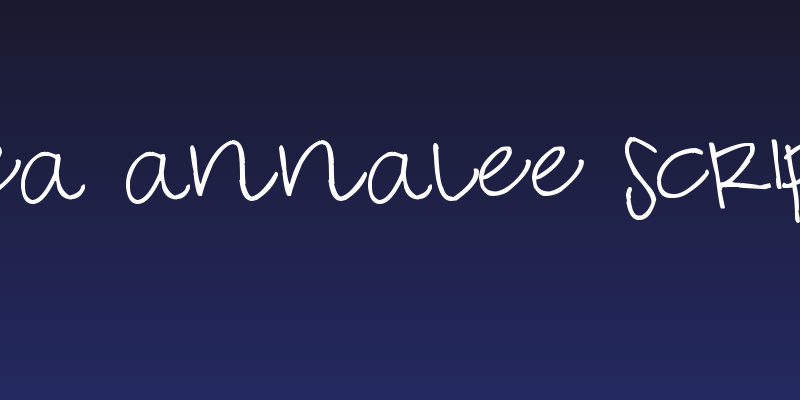 Pea Annalee Script Social Header