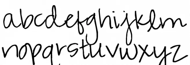 Pea Annalee Script फ़ॉन्ट लोअरकेस