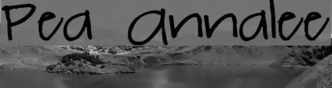 Pea Annalee Font examples