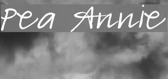 Pea Annie Font examples