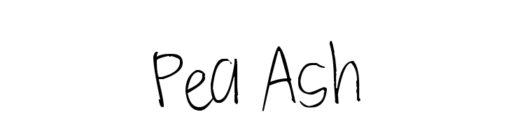 Pea Ash  नि: शुल्क फ़ॉन्ट्स डाउनलोड