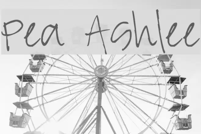 Pea Ashlee Font examples