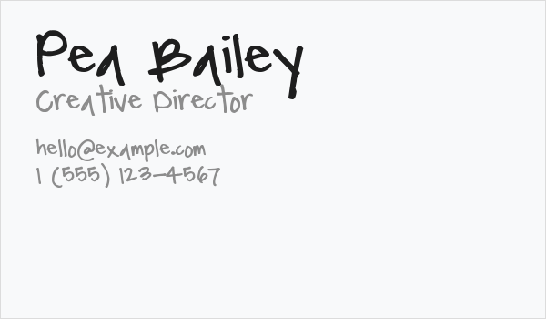 Pea Bailey Business Card