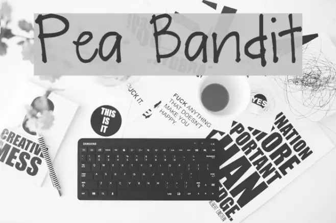 Pea Bandit Font examples