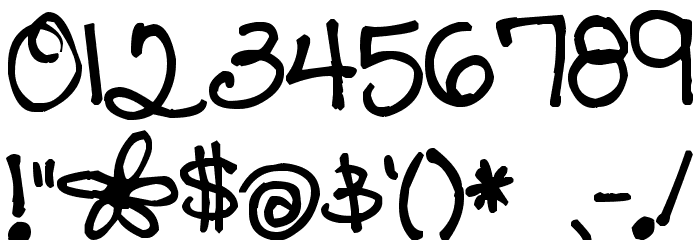Pea Becky Font OTHER CHARS