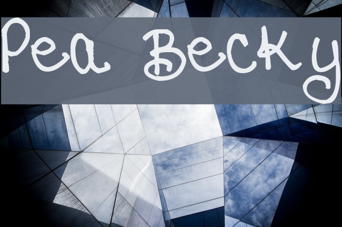 Pea Becky Font examples