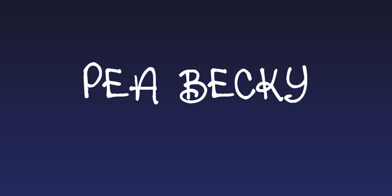 Pea Becky Social Header