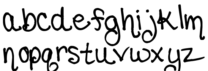 Pea Becky Font LOWERCASE