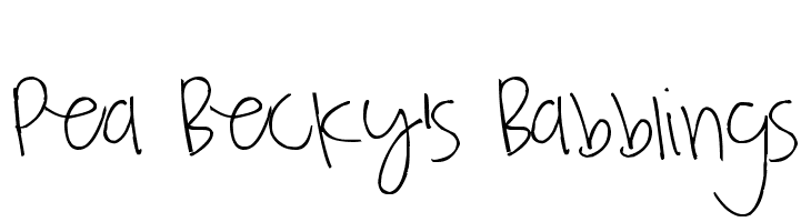 Pea Becky's Babblings  免费字体下载