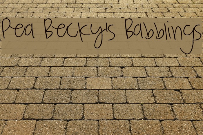 Pea Becky's Babblings Шрифта examples