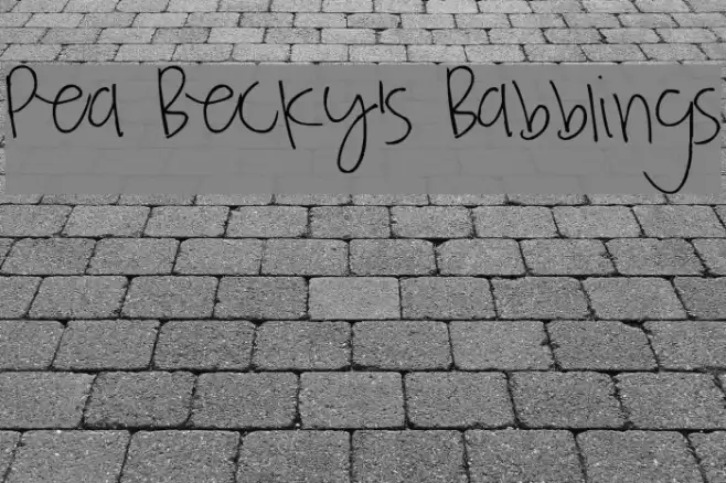 Pea Becky's Babblings Font examples