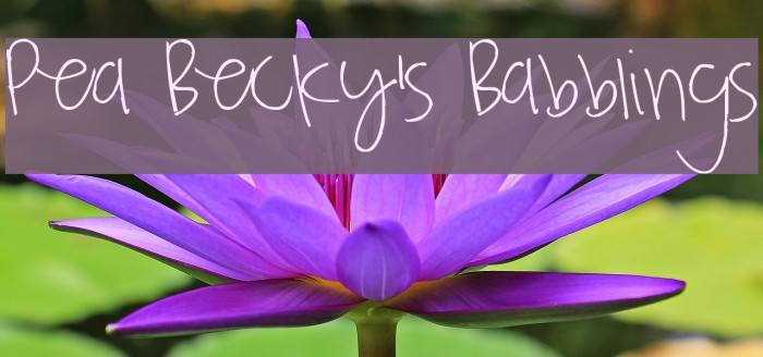 Pea Becky's Babblings Шрифта examples