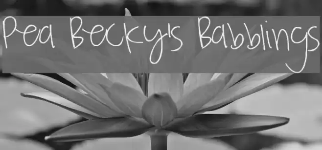 Pea Becky's Babblings Font examples