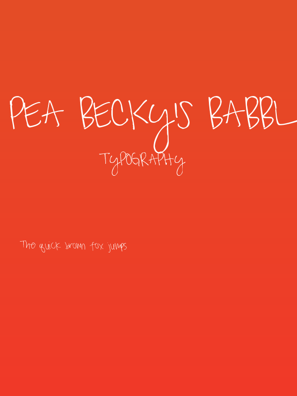 Pea Becky's Babblings Poster