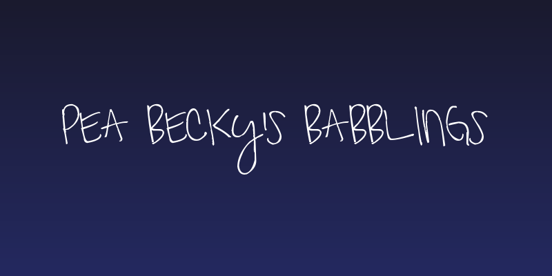 Pea Becky's Babblings Social Header