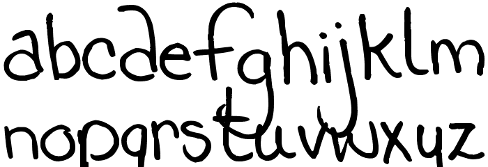 Pea Beth R Font LOWERCASE