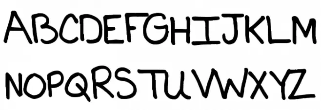 Pea Beth Font UPPERCASE