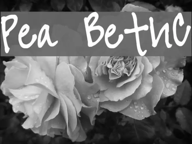 Pea BethC Font examples