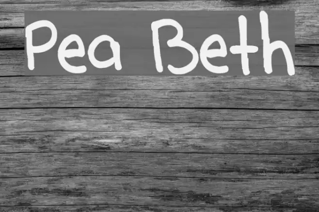 Pea Beth Font examples