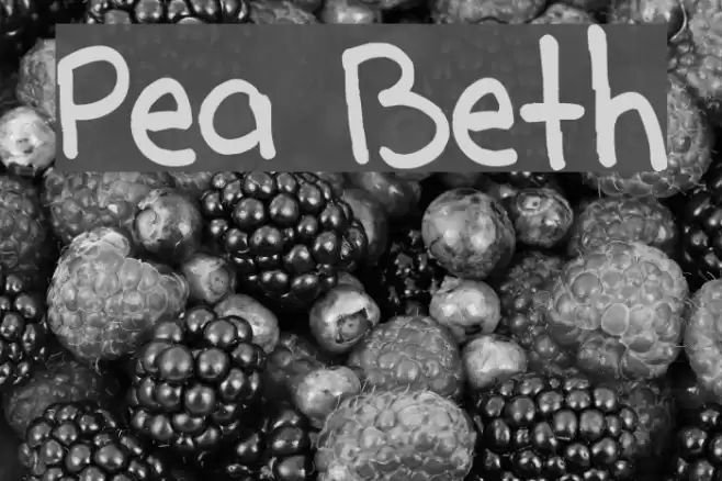 Pea Beth Font examples