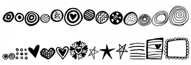 Pea Bethany's Doodles Schriftart Groß